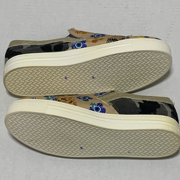 Women's Slip On Canvas Sneaker Floral Patchwork Pattern Unbranded Multicolor - Picture 8 of 10